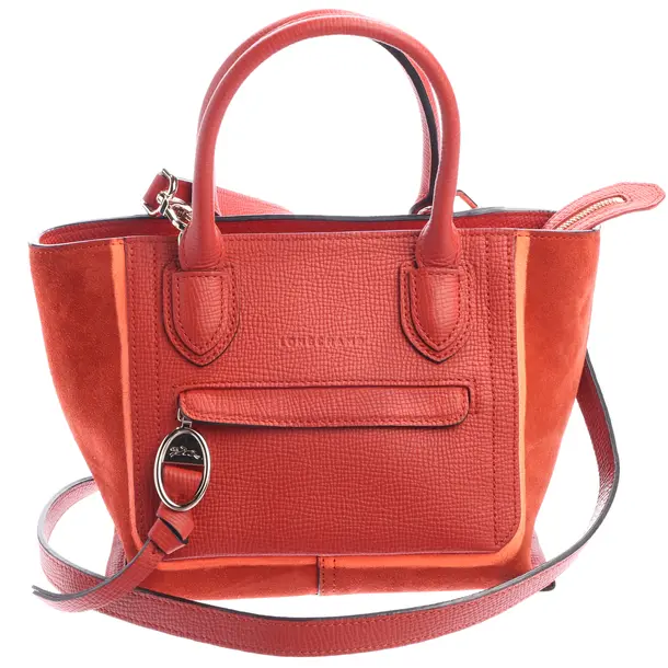 Handtasche in Orange, Leder, Longchamp