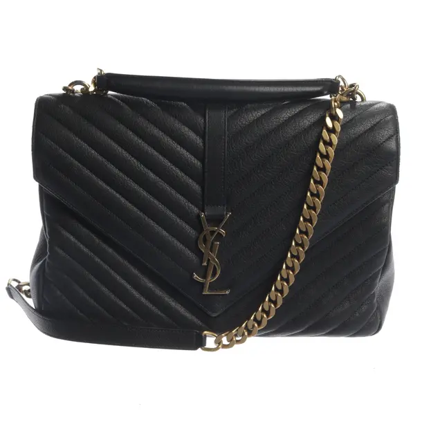 Schultertasche, in Schwarz, Leder, Saint Laurent