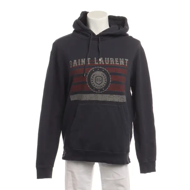 Hoodie in Blau, Baumwolle, Saint Laurent