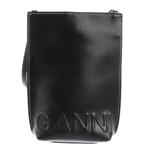 Phone Bag in Black, Leather, Ganni