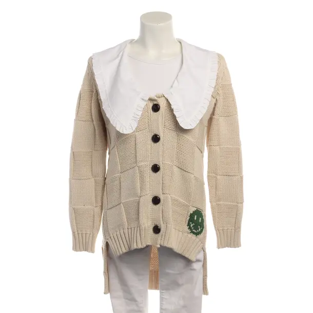 Cardigan in White, Cotton, Ganni