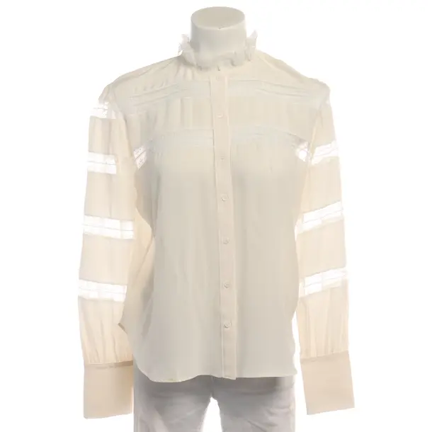 Blouse in White, Silk, Sandro