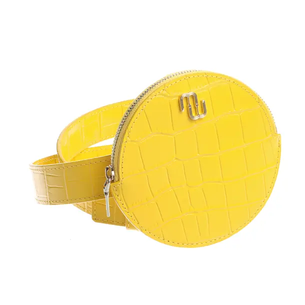 Gürtel in Orange, Leder, Maje