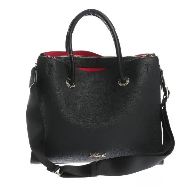 Handbag in Black, Leather, Karl Lagerfeld