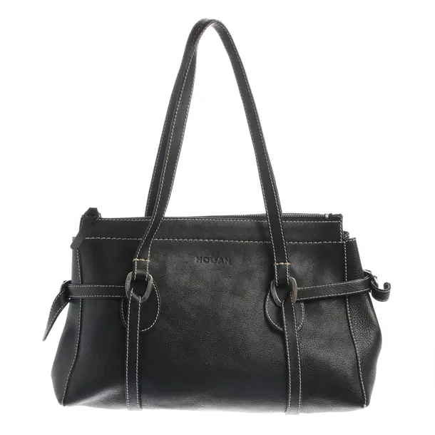Schultertasche in Schwarz, Leder, Hogan