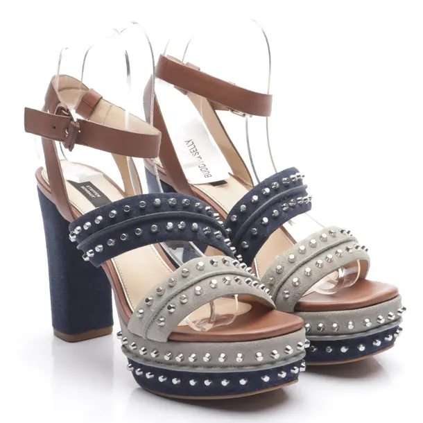 Heeled Sandals in Gray, , Steffen Schraut