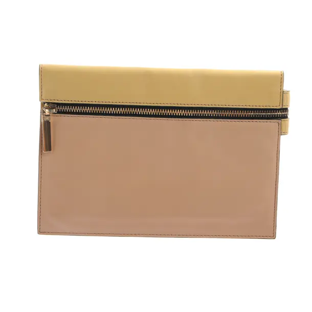 Clutch Bag in Yellow, Leather, Victoria Beckham