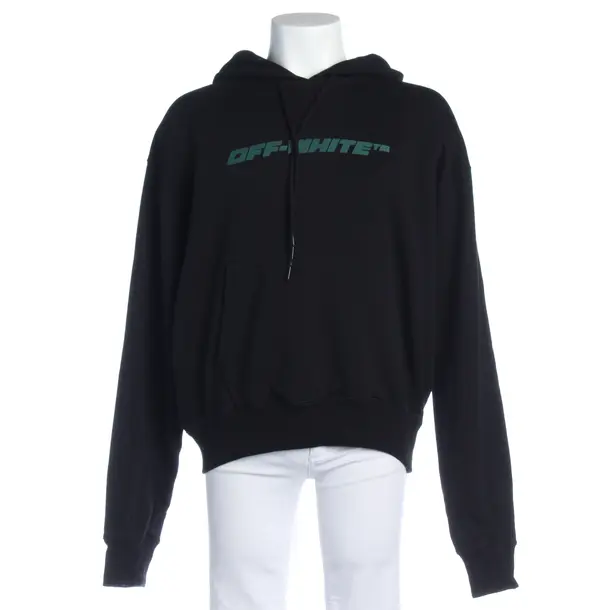 Hoodie in Schwarz, Baumwolle, Off-White