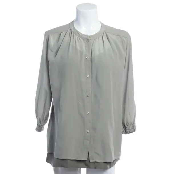 Blouse in Green, Silk, 0039 Italy