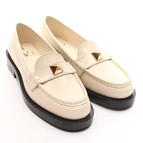 Loafers in White, , Valentino