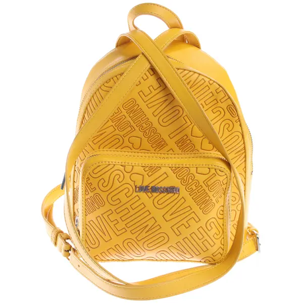 Backpack in Yellow, Polyurethane, Love Moschino