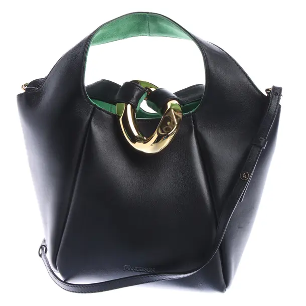 Shoulder Bag in Black, Leather, JW Anderson