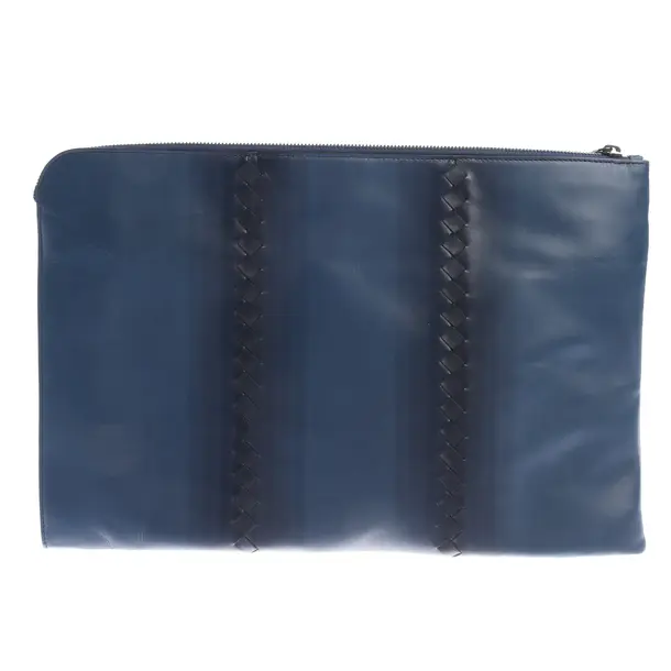 Laptoptasche in Blau, Leder, Bottega Veneta