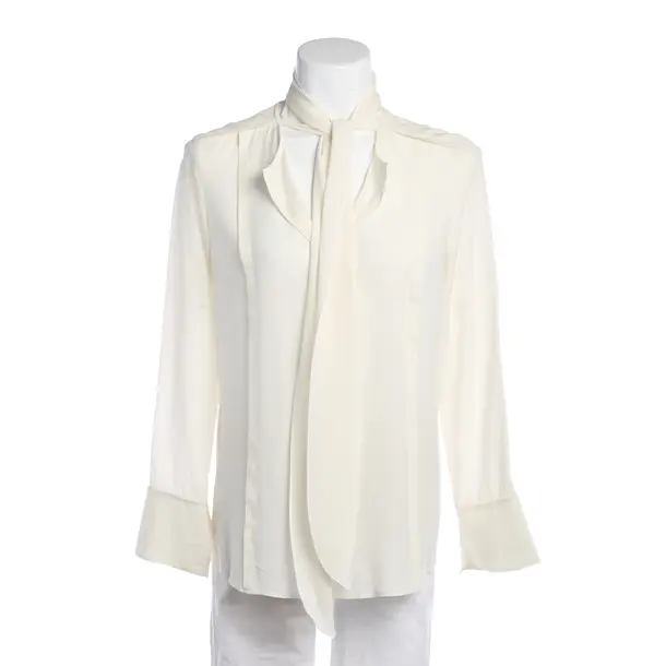 Blouse in White, Silk, Van Laack