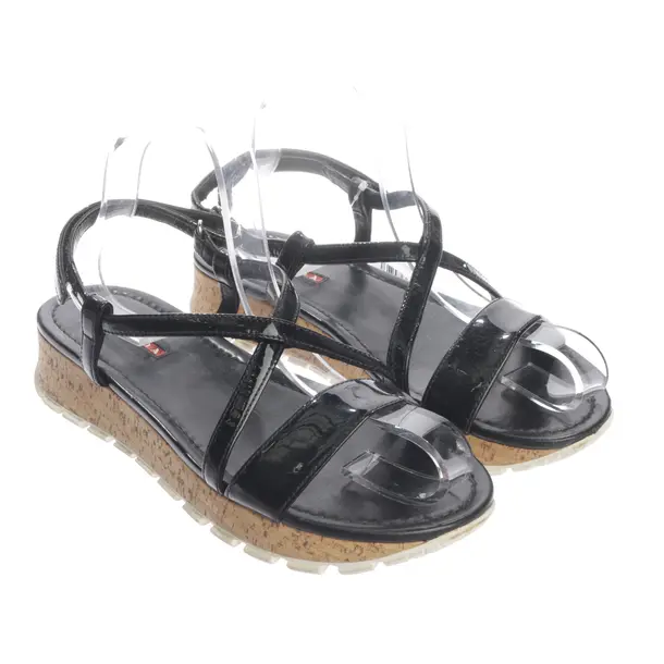 Sandals in Black, , Prada Linea Rossa