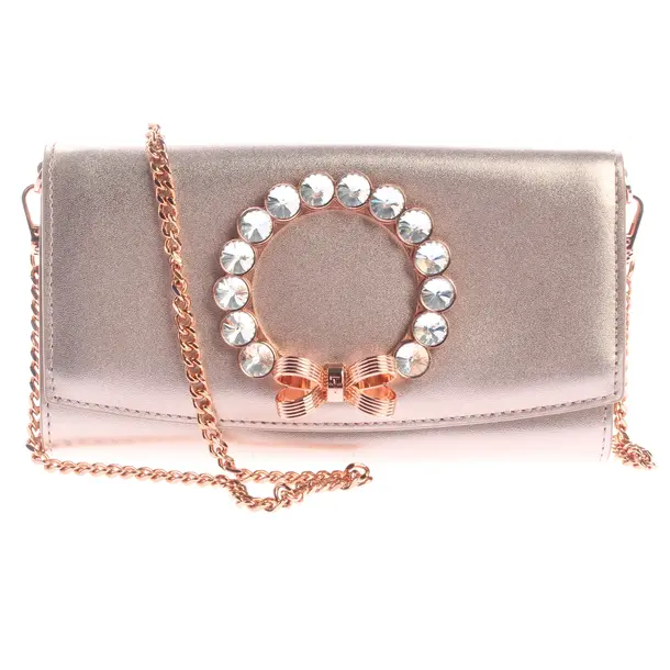 Wallet on Chain in Metallic, Leather, Ted Baker