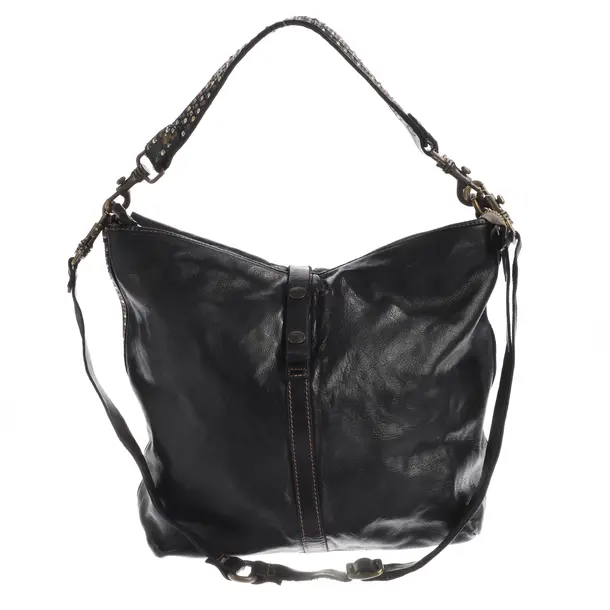 Shopper Bag in Black, Leather, Campomaggi