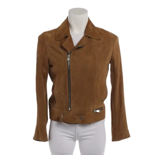 Lederjacke in Braun, Leder, Saint Laurent