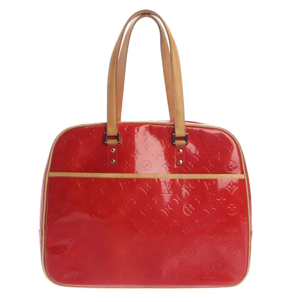 Handbag in Red, Leather, Louis Vuitton