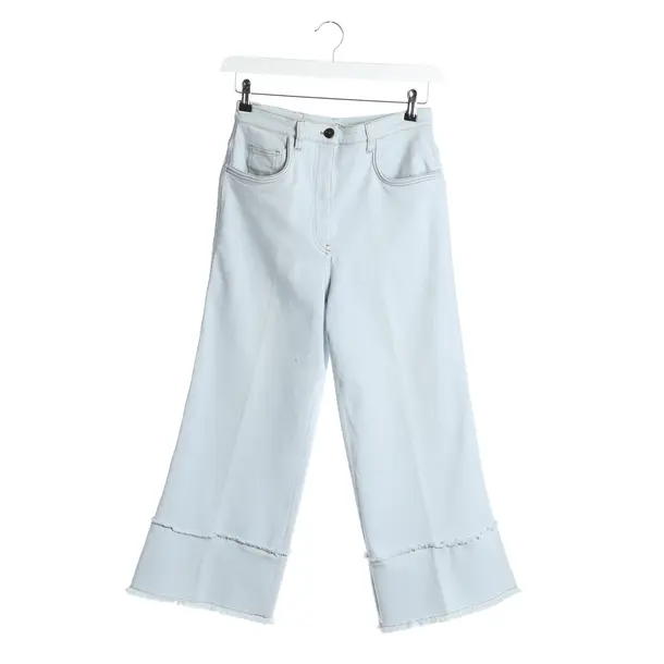 Flared Jeans, in Light Blue, Cotton, Miu Miu