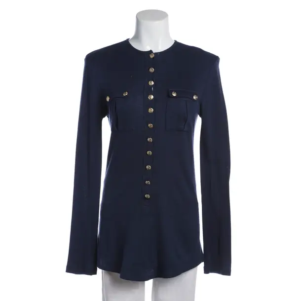 Long Sleeve Shirt, in Blue, Cotton, Balmain