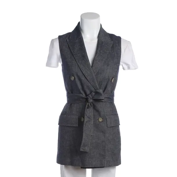 Vest in Blue, Linen, Peserico