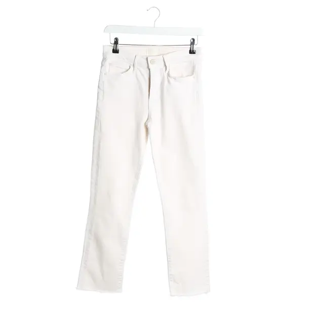 Jeans Straight Fit in Weiß, Baumwolle, Mother