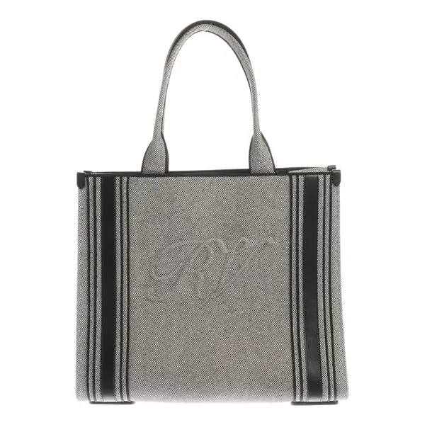 Shopper Bag in Gray, Cotton, Roger Vivier