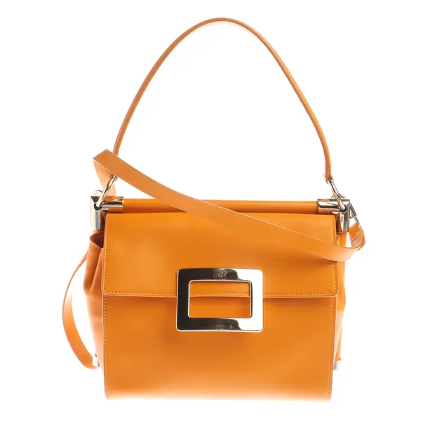 Shoulder Bag in Orange, Leather, Roger Vivier