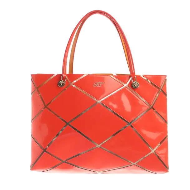 Shopper Bag in Red, Polyester, Roger Vivier