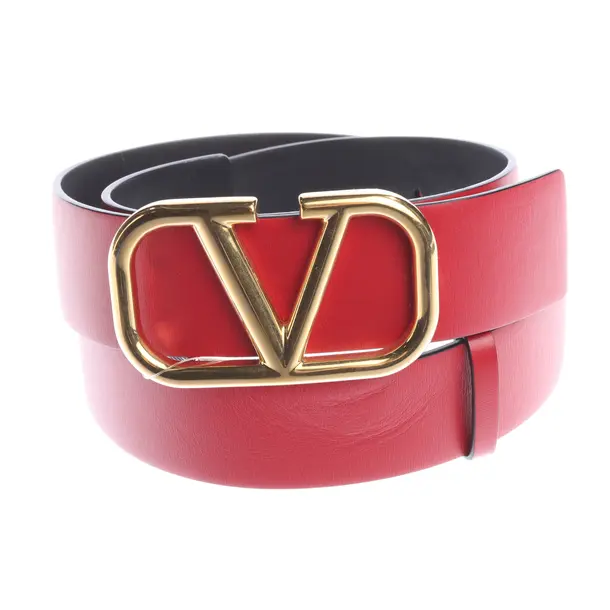 Belt in Red, Leather, Valentino