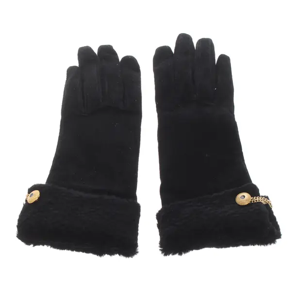 Handschuhe in Schwarz, Leder, Roeckl