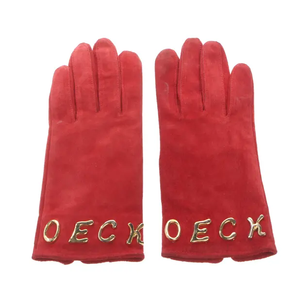 Handschuhe in Rot, Leder, Roeckl