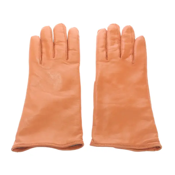 Leather Gloves in Orange, Leather, Roeckl