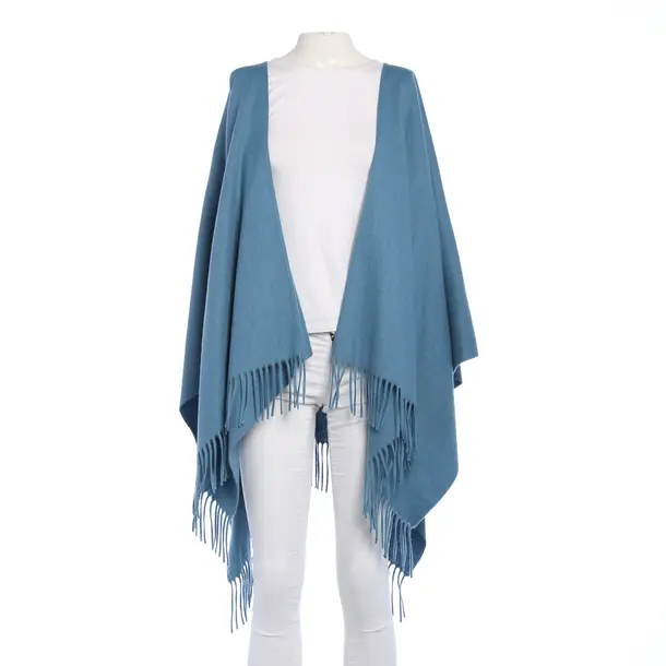 Poncho in Blue, Wool, Riani