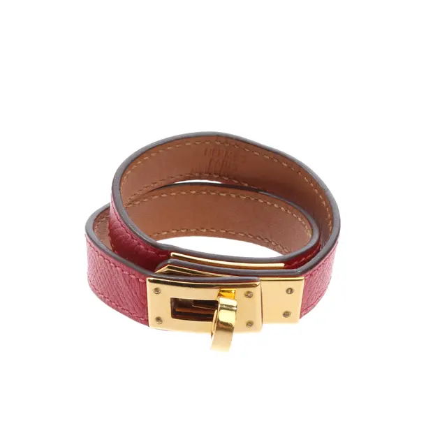 Bracelet, in Red, Leather, Hermès