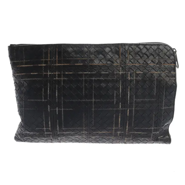Laptop Bag, in Black, Leather, Bottega Veneta