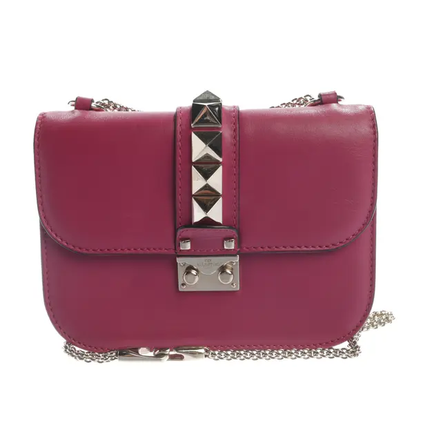 Schultertasche, in Fuchsia, Leder, Valentino
