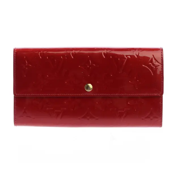 Wallet, in Red, Leather, Louis Vuitton