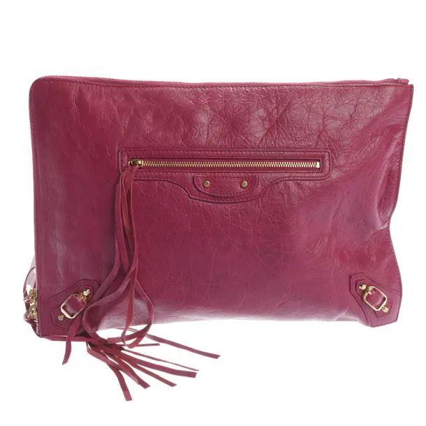 Clutch, in Rosa, Leder, Balenciaga