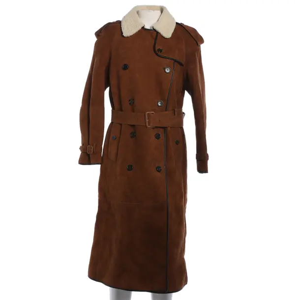 Leather Coat, in Brown, Leather, Burberry London