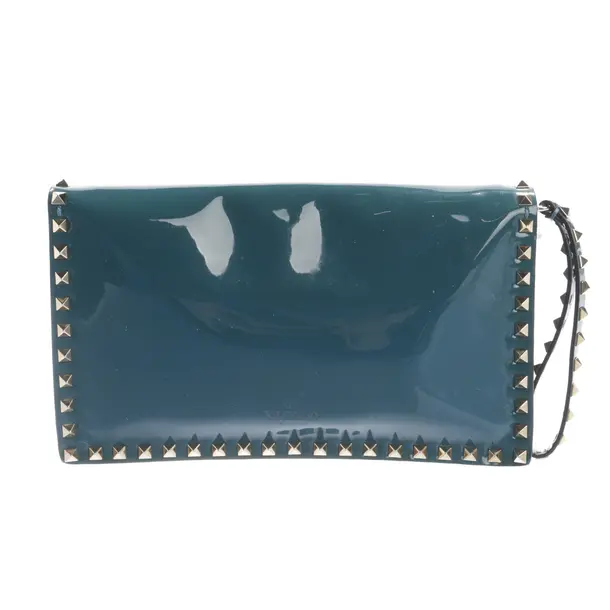 Clutch, in Türkis, Leder, Valentino