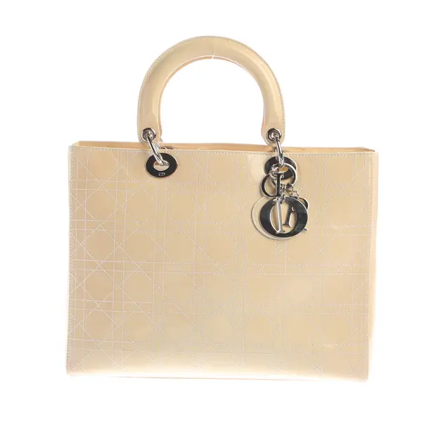 Handtasche, in Beige, Leder, Dior