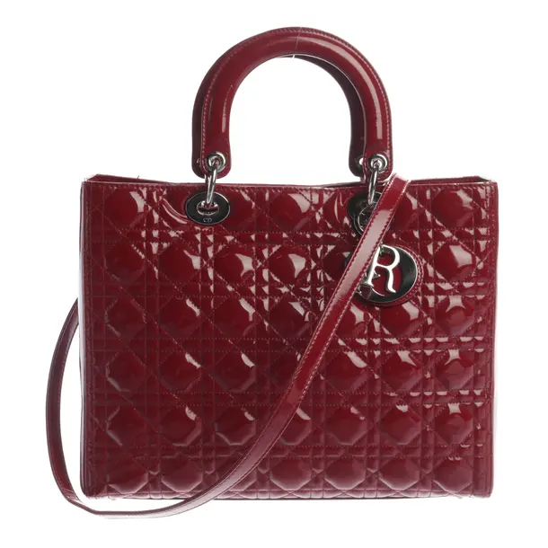 Handtasche, in Rot, Leder, Dior