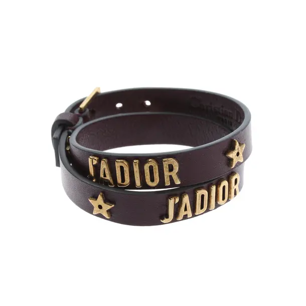 Armband, in Bordeaux, Leder, Dior