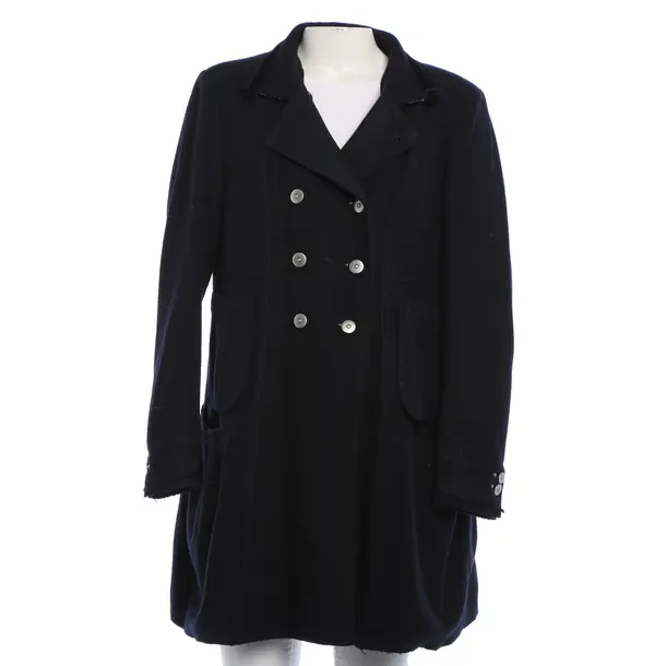 Mid-Season Coat, in Navy, Wool, High Use