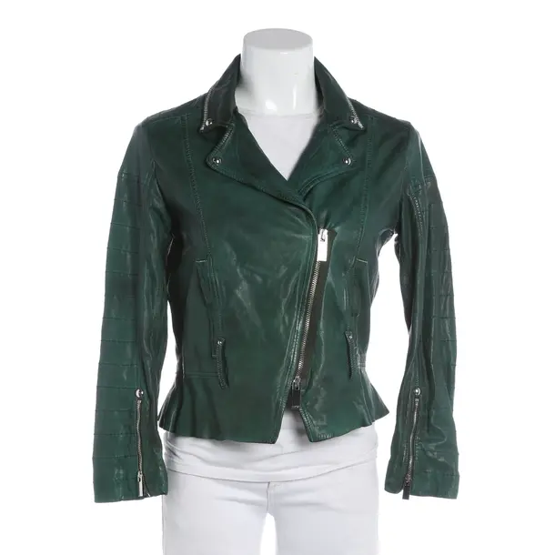 LeatherJacket, in Dark Green, Leather, High Use
