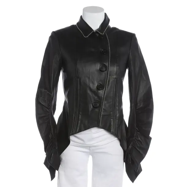 Giacca in pelle, in Nero, Pelle, Uso elevato
