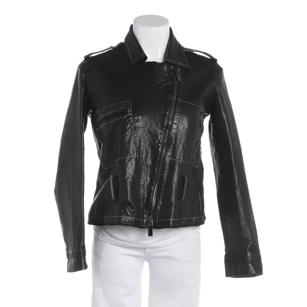 Lederjacke, in Schwarz, Leder, High Use