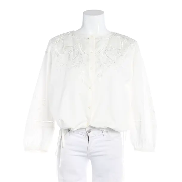 Blouse, in White, Cotton, High Use